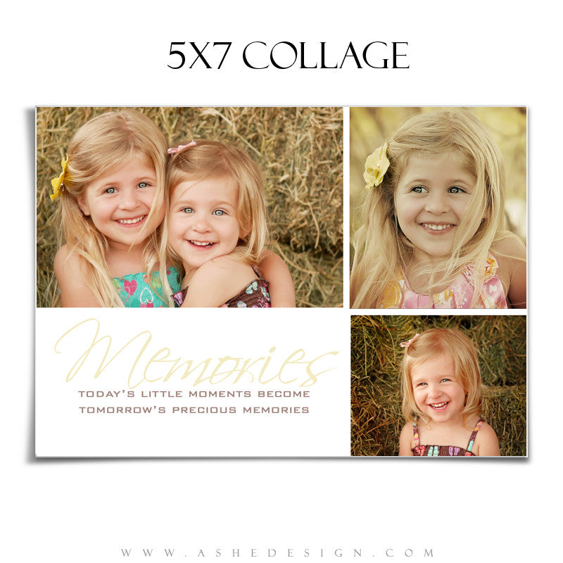 Ashe Design | Photography Template 5x7 Tomorrow's Memories