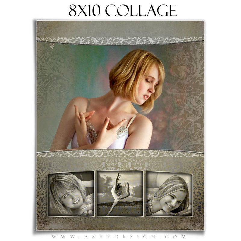 Collage Design (8x10) - Antique Damask