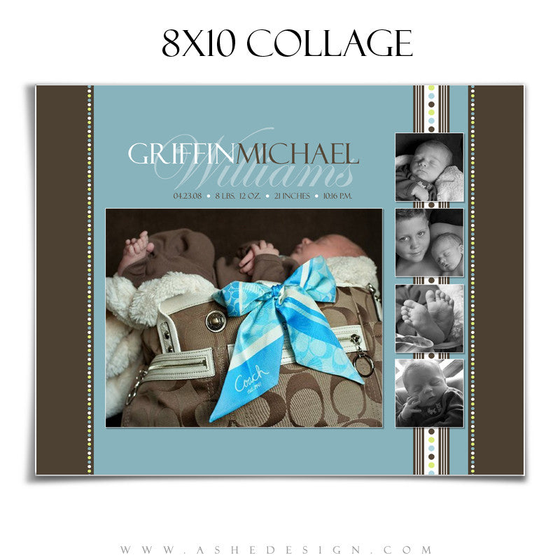 Baby Boy Collage (8x10) - Griffin Michael