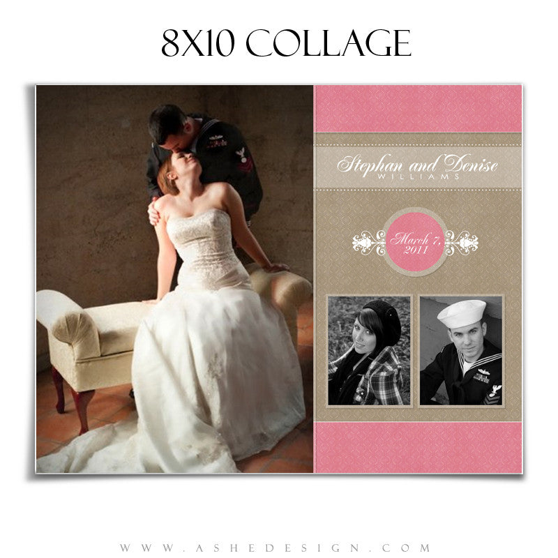 Collage Design (8x10) - Raspberry Cream