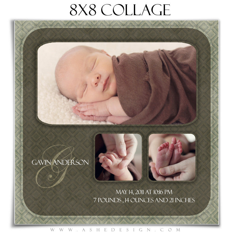 Baby Boy Collage (8x8) - Gavin Anderson