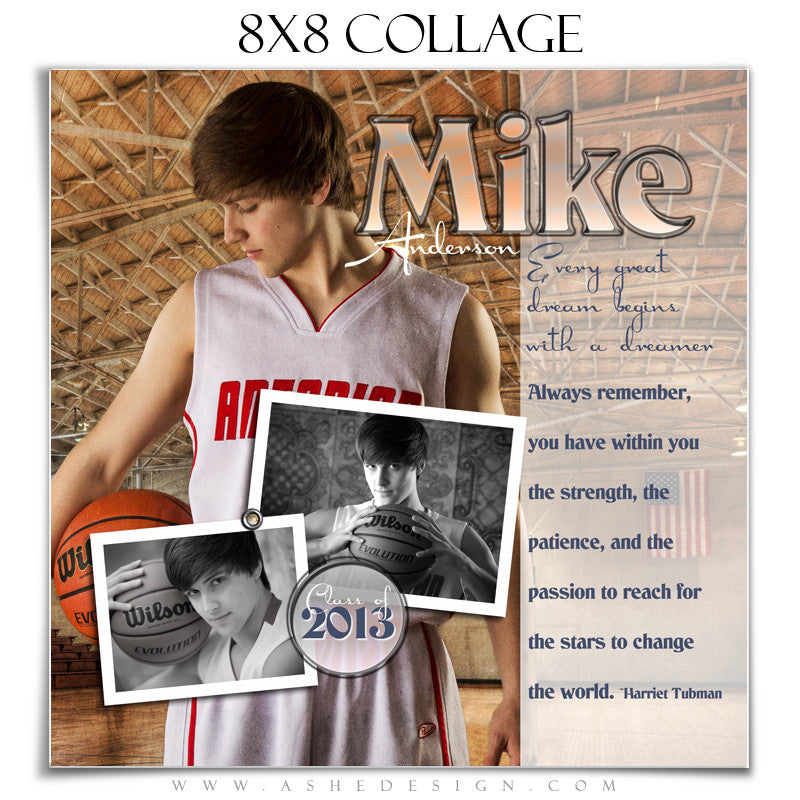 Senior Boy Collage (8x8) - Hot Shots