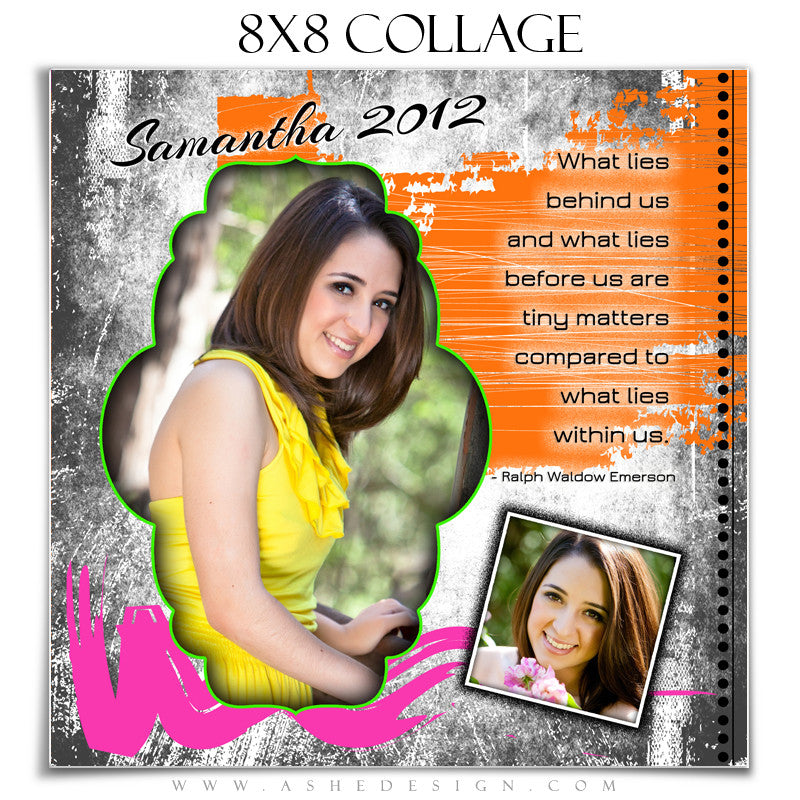 Senior Girl Collage (8x8) - Neon