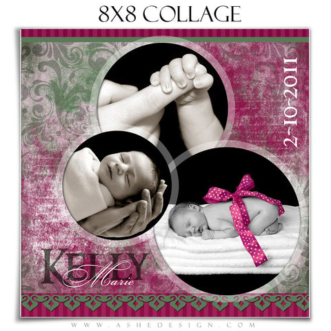 Collage Design (8x8) - Sugar Plum