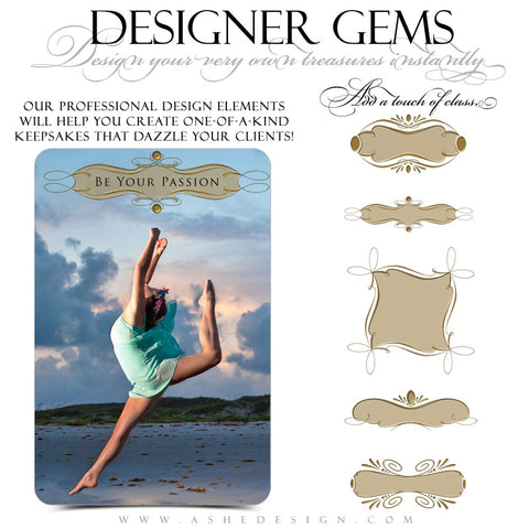 Designer Gems - Gold Leaf Banners