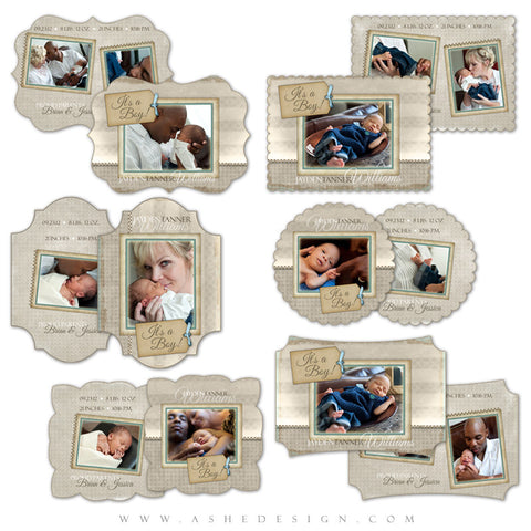 Die Cut Card Design Set - A Stitch In Time (Boy)