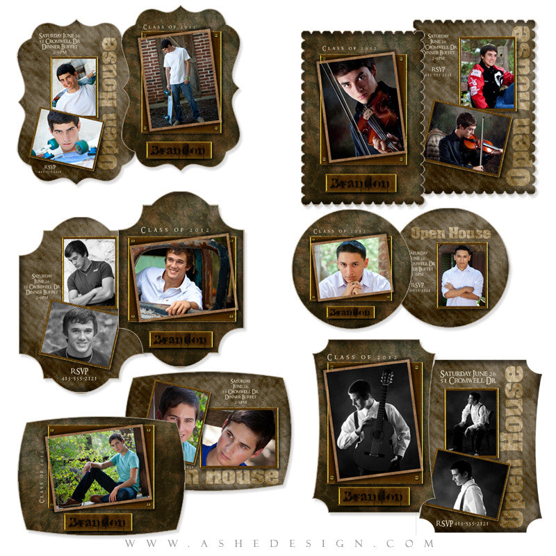 Die Cut Card Design Set - Brandon