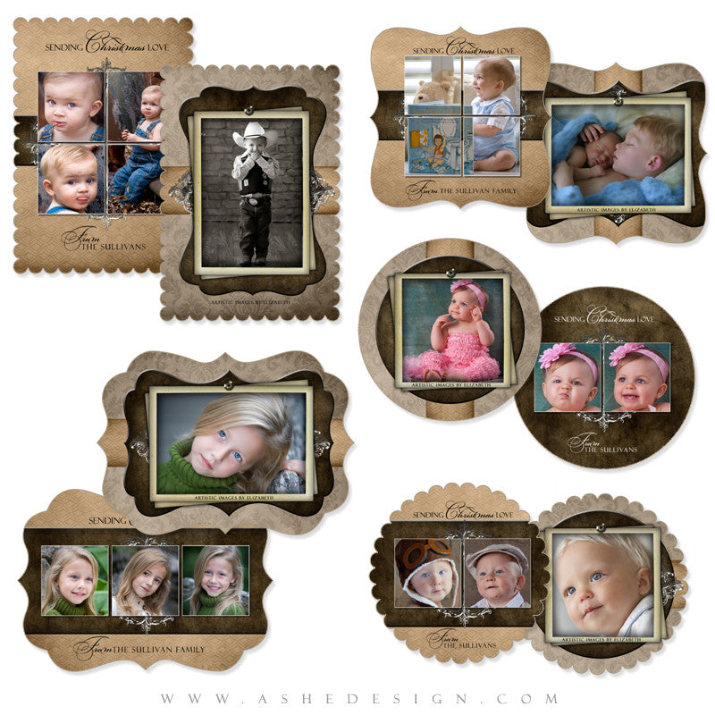 Die Cut Christmas Card Set - Chocolate Silk