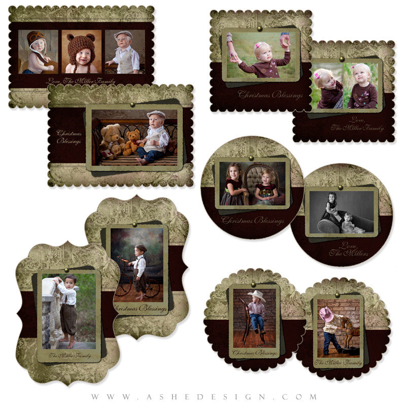 Die Cut Card Design Set - Christmas Blessings