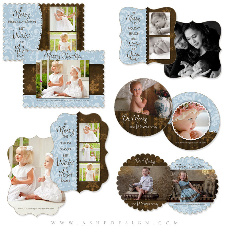 Die Cut Card Design Set - Be Merry