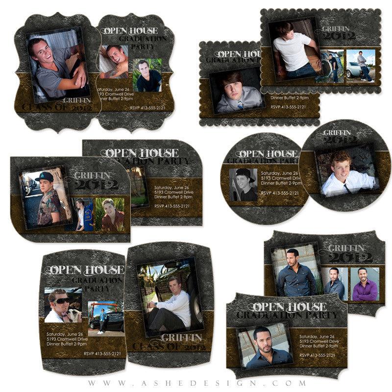 Die Cut Card Design Set - Inked