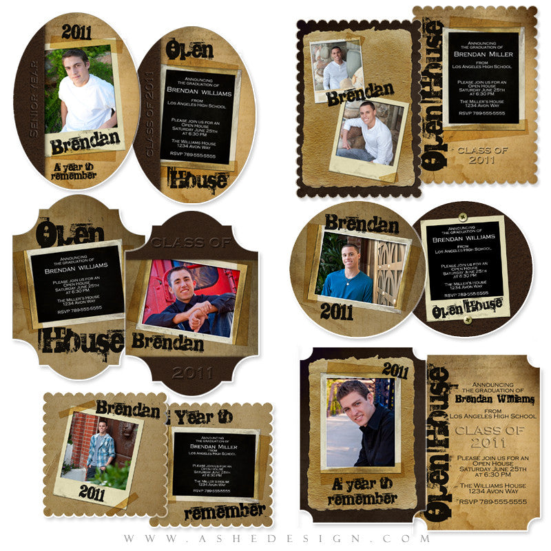 Die Cut Card Design Set - Leather Bound