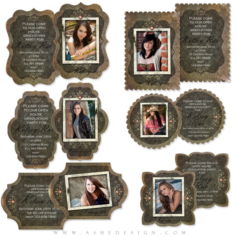 Die Cut Card Design Set - Shabby Chic