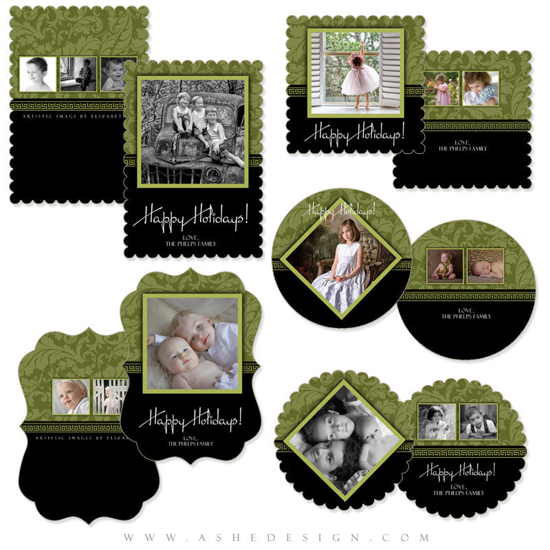 Christmas Die Cut Card Set - Sophisticated