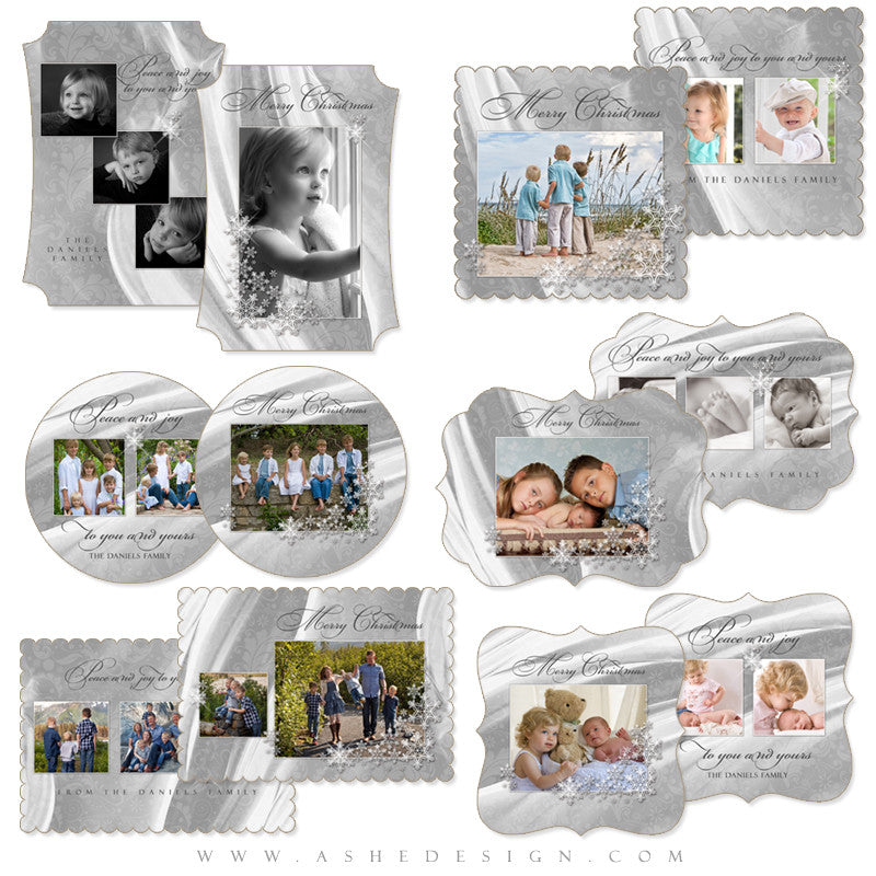 Die Cut Card Design Set - White Christmas