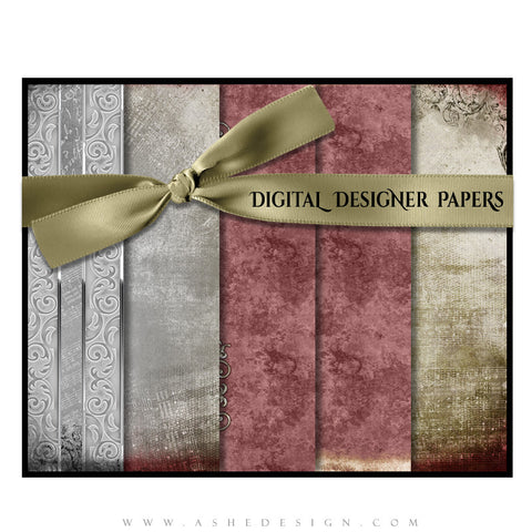 Digital Designer Paper Set - Engraved Elegance