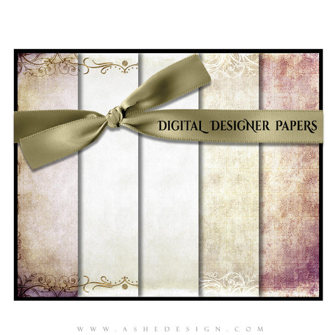 Digital Designer Paper Set - Fleur De Lis