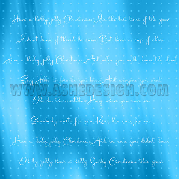 Digital Designer Paper Set - Holly Jolly Christmas