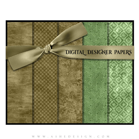 Digital Designer Paper Set - Mint Chocolate