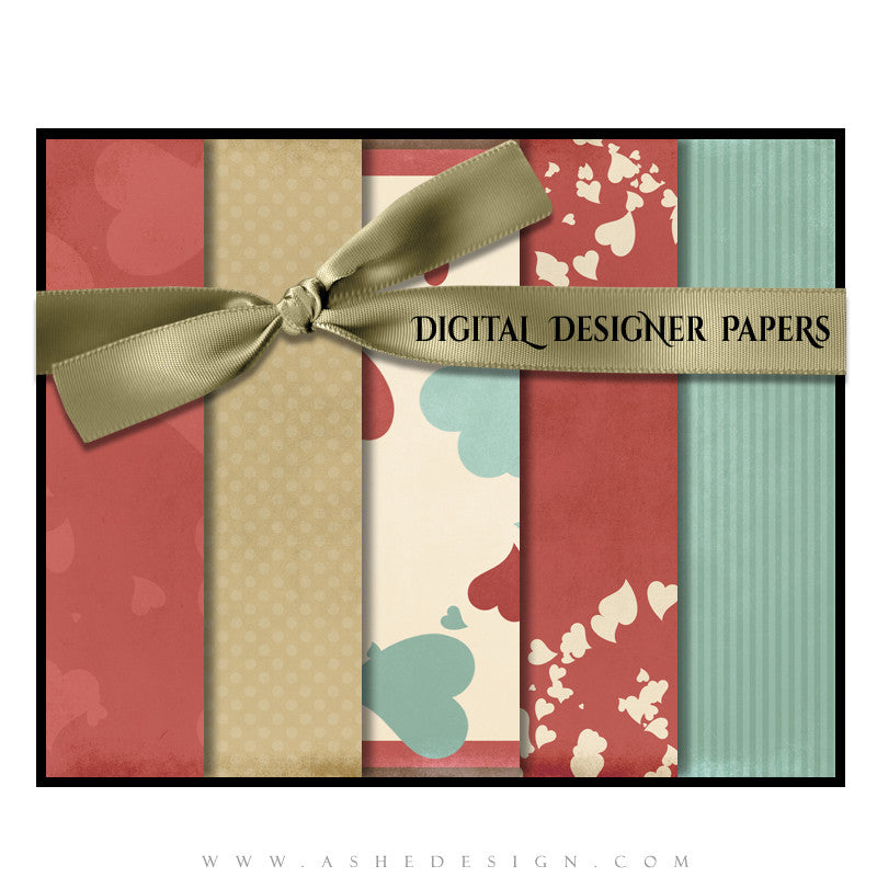 Digital Designer Paper Set - My Valentine
