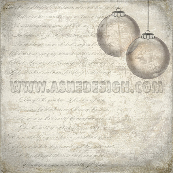 Digital Designer Paper Set - The Night Before Christmas