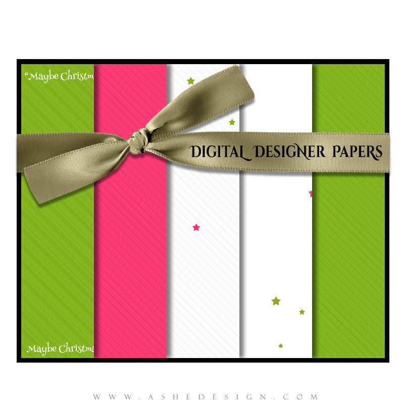 Digital Designer Paper Set - Whimsical Christmas