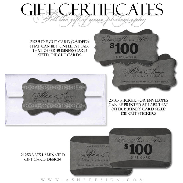 Gift Certificate Designs - Chalkboard