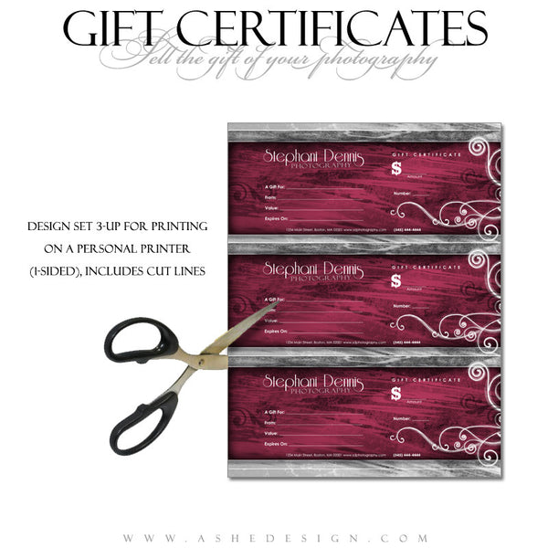 Gift Certificate Designs - Steel Magnolia