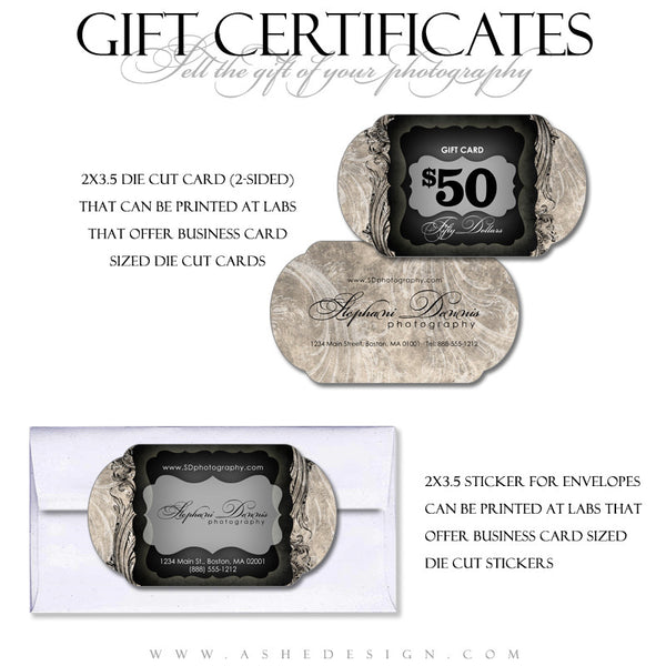 Gift Certificate Designs - Timeless Beauty