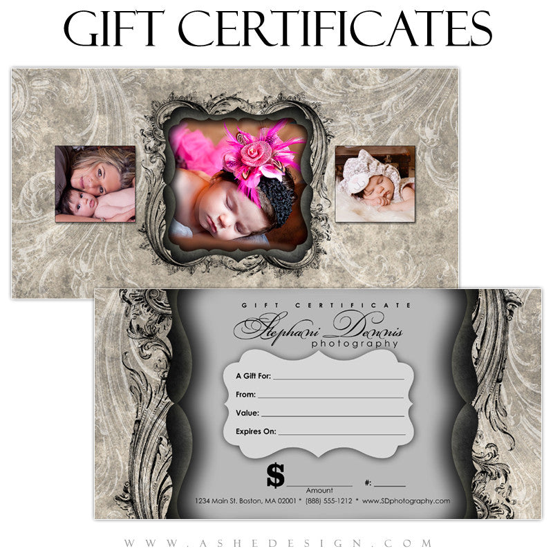 Gift Certificate Designs - Timeless Beauty