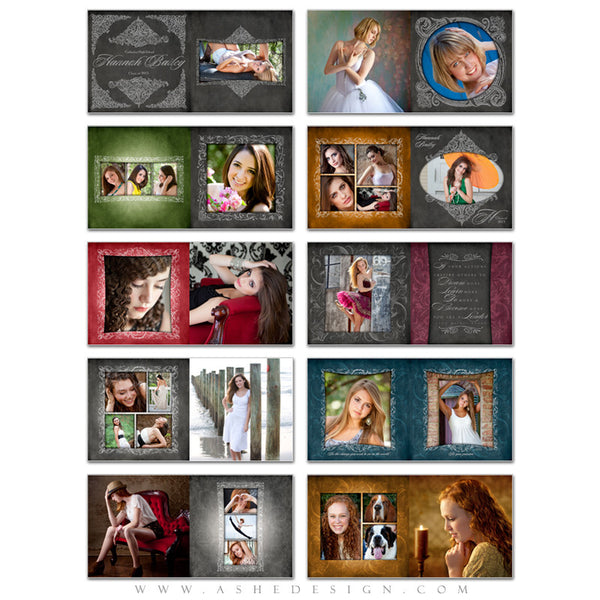 Photo Book Template (10x10) - Chalkboard Senior Girl