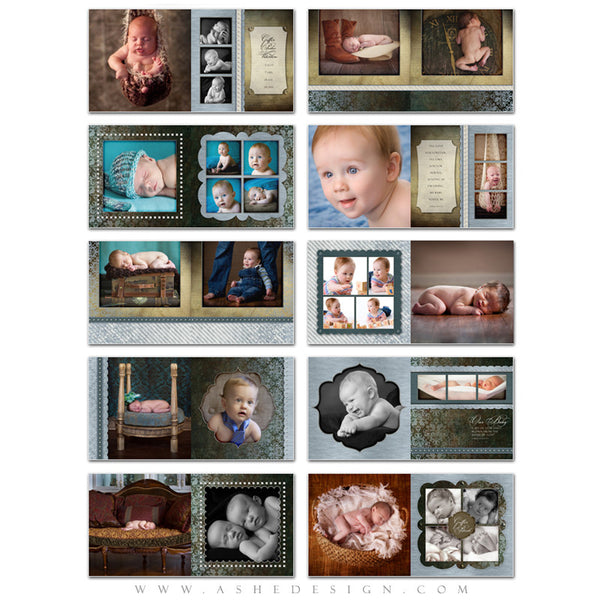Ashe Design | Griffin 10x10 Photo Book Template pages