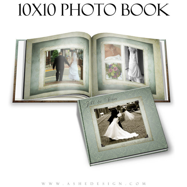 Ashe Design | Photo Book 10x10 Template | Something Old cover