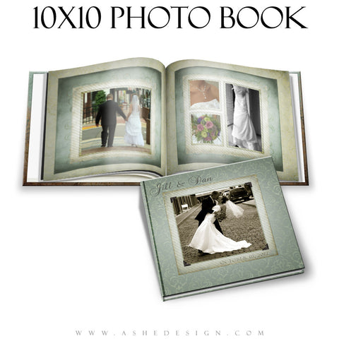 Ashe Design | Photo Book 10x10 Template | Something Old cover