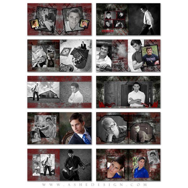 Ashe Design | Photo Book Template 10x10 | Special Elite pages