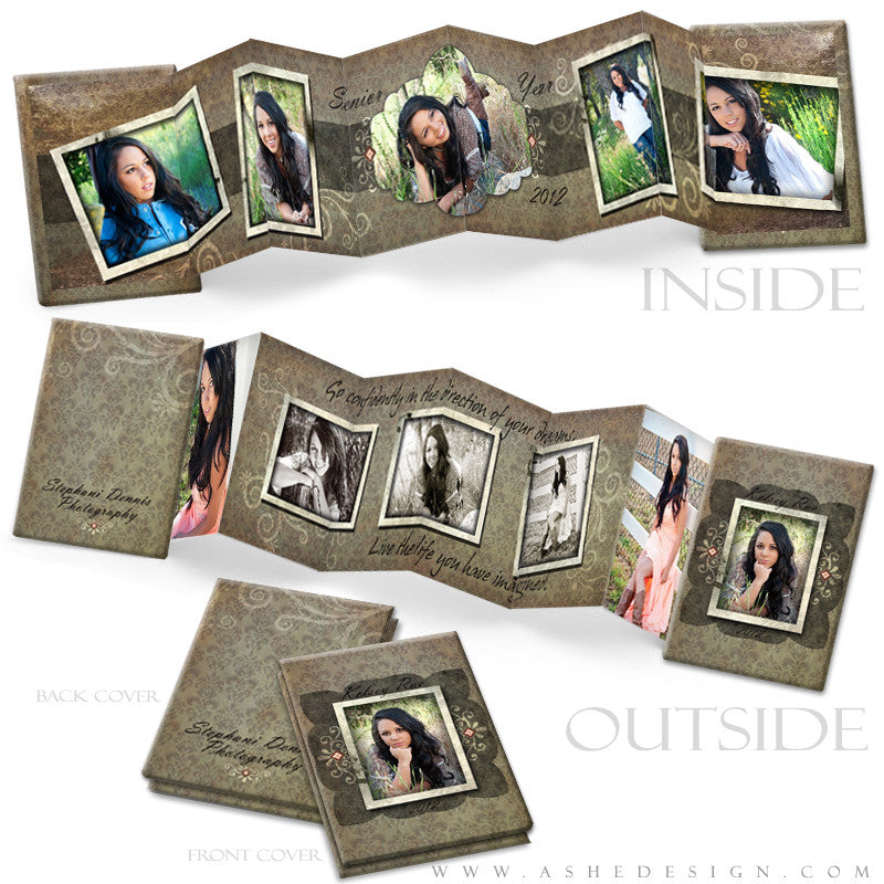 Photo Book Design Template (2.5x3.5 Wallet Accordion) - Shabby Chic