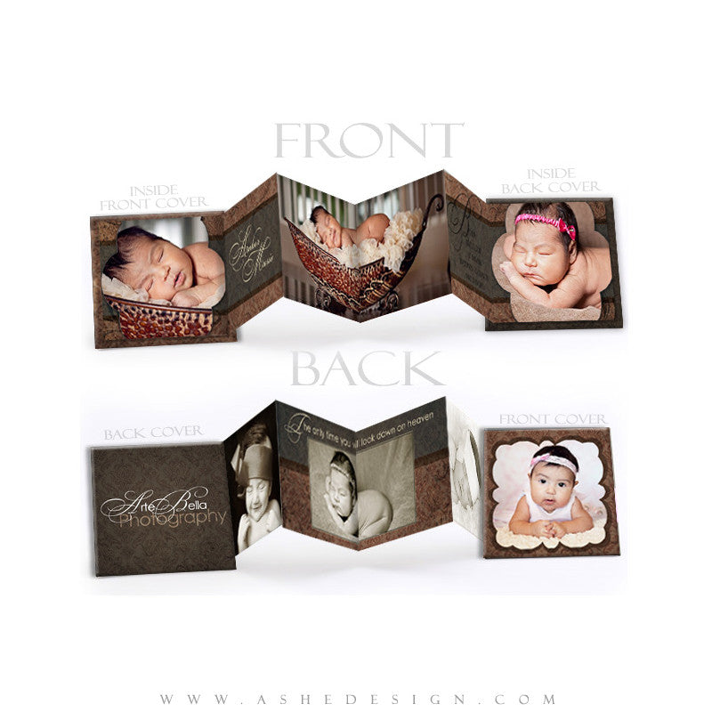 Accordion Mini Photo Book 3x3 Templates | Amber Marie
