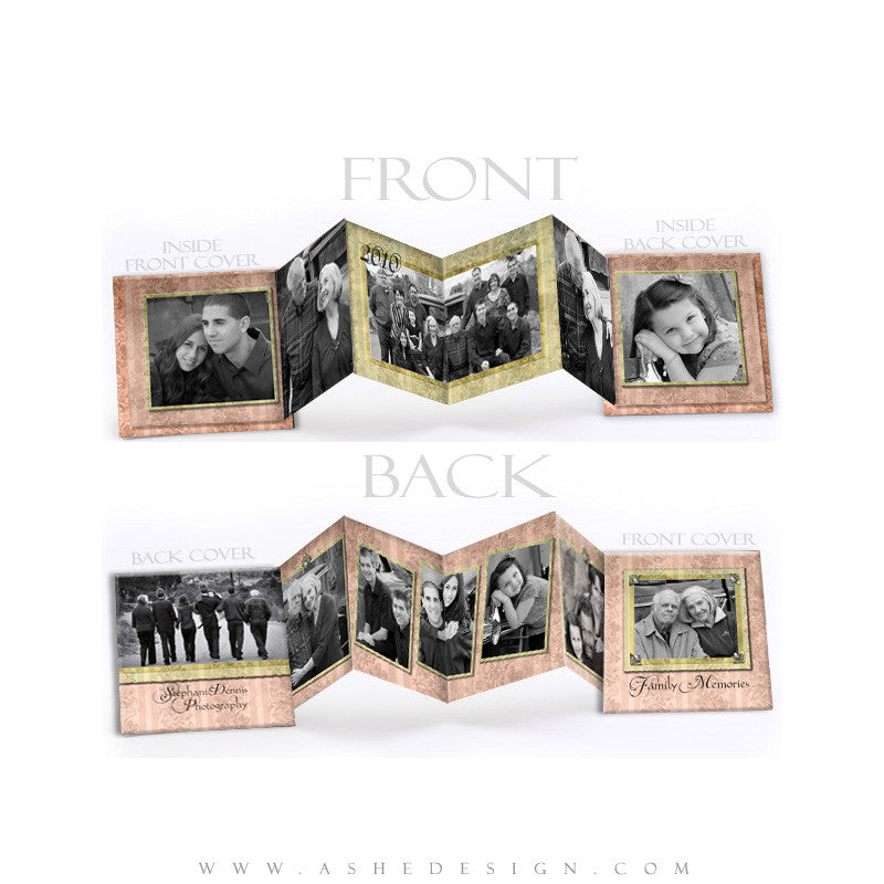 Photo Book Design Template (3x3 Accordion Mini) - Blush