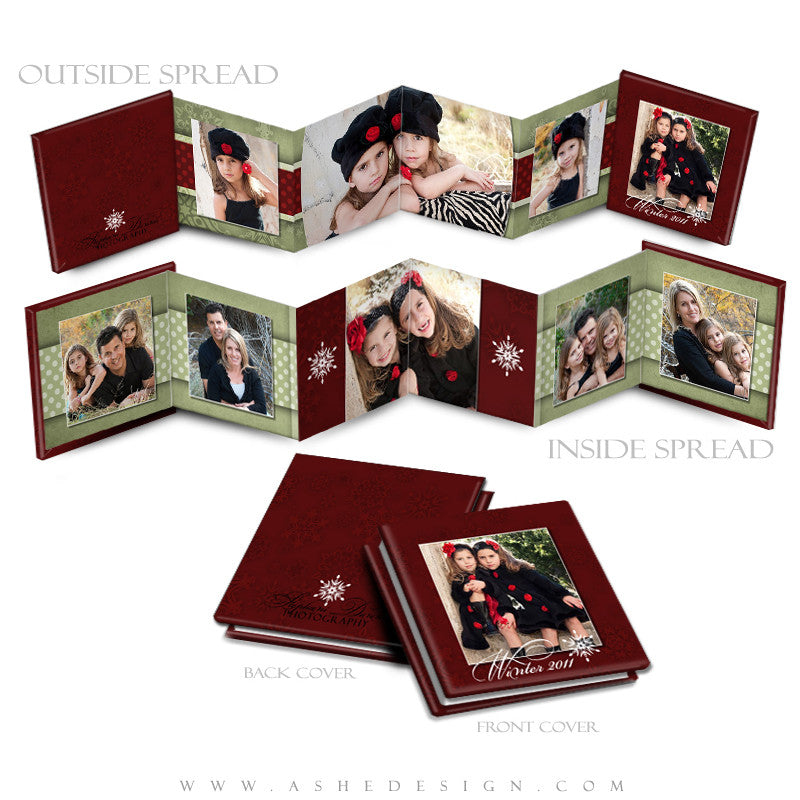 Photo Book Design Template (3x3 Accordion Mini) - Dear Santa