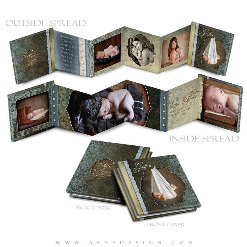 Ashe Design | Griffin | 3x3 Accordion Mini Photo Book