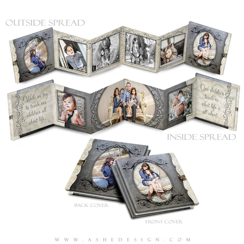Photo Book Design Template (3x3 Accordion Mini) - Love Is