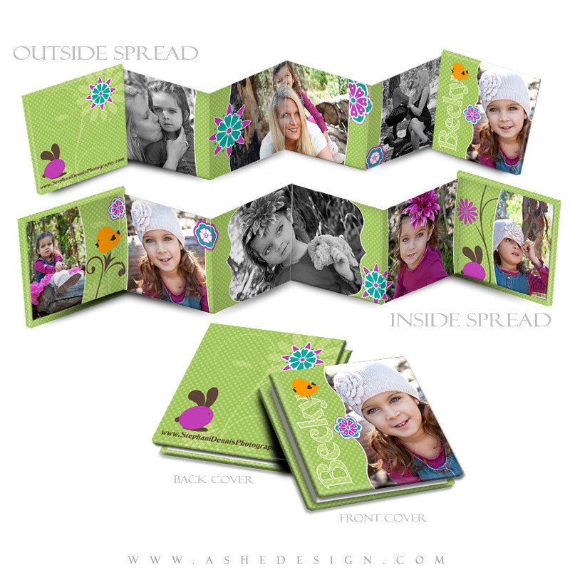 Photo Book Design Template (3x3 Accordion Mini) - Peeps