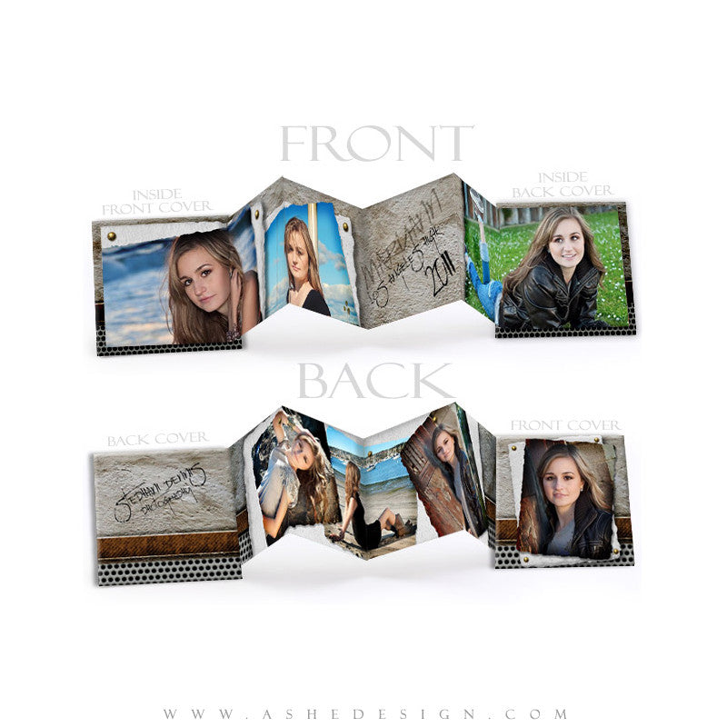 Senior Boy Photo Book (3x3 Accordion Mini) - Scrap Metal
