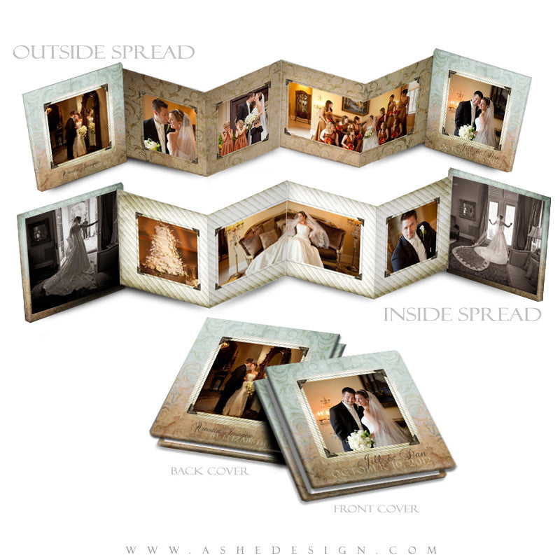 Photo Book Design Template (3x3 Accordion Mini) - Something Old