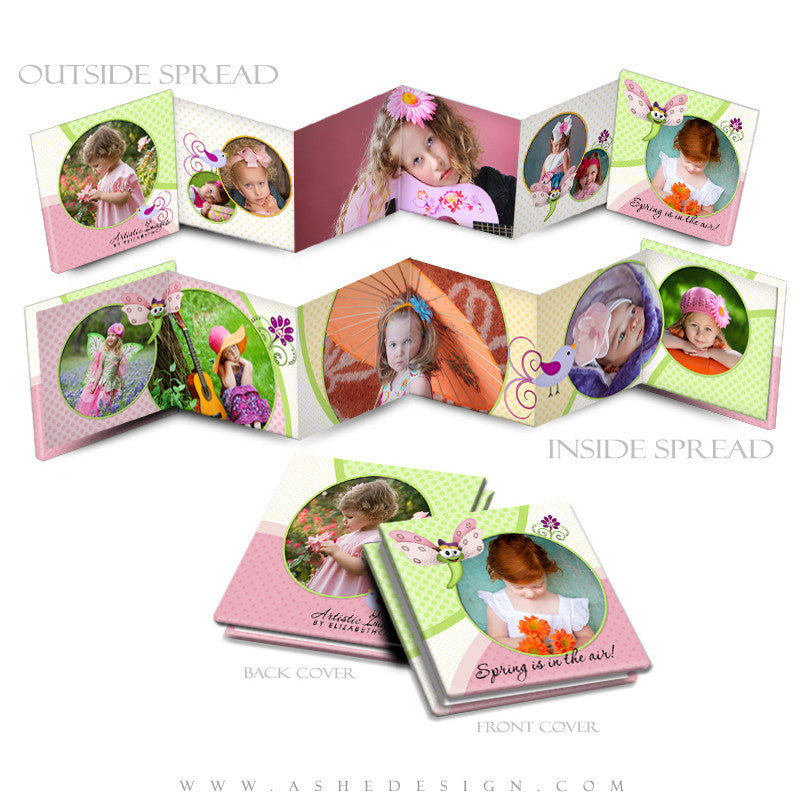 Photo Book Design Template (3x3 Accordion Mini) - Spots & Dots
