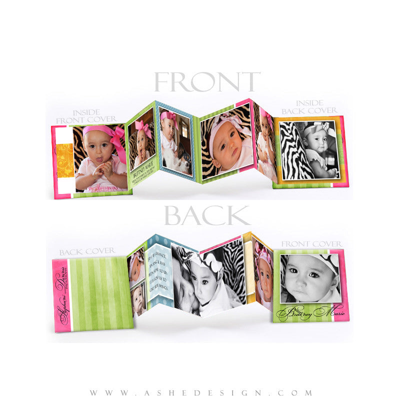 Photo Book Design Template (3x3 Accordion Mini) - Spring Fling