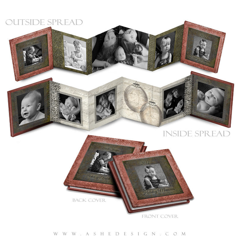Photo Book Design Template (3x3 Accordion Mini) - The Night Before Christmas