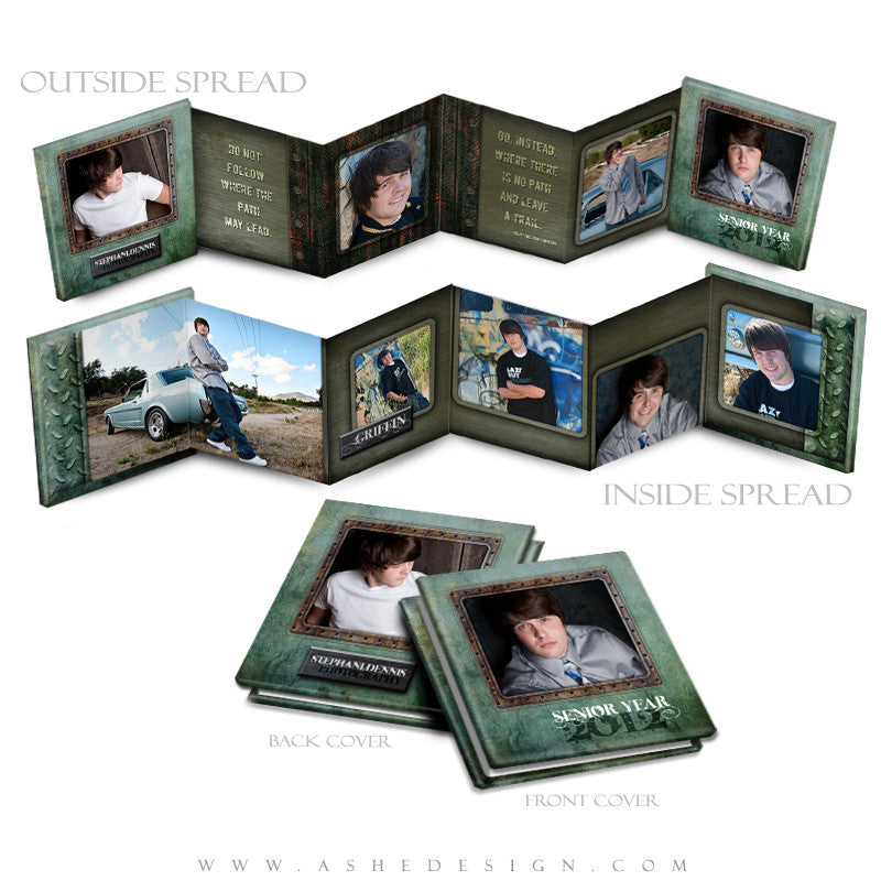 Photo Book Design Template (3x3 Accordion Mini) - Urban Blade