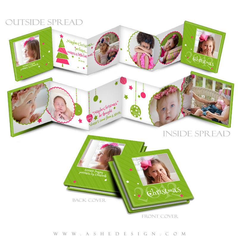 Photo Book Template (3x3 Accordion Mini) - Whimsical Christmas