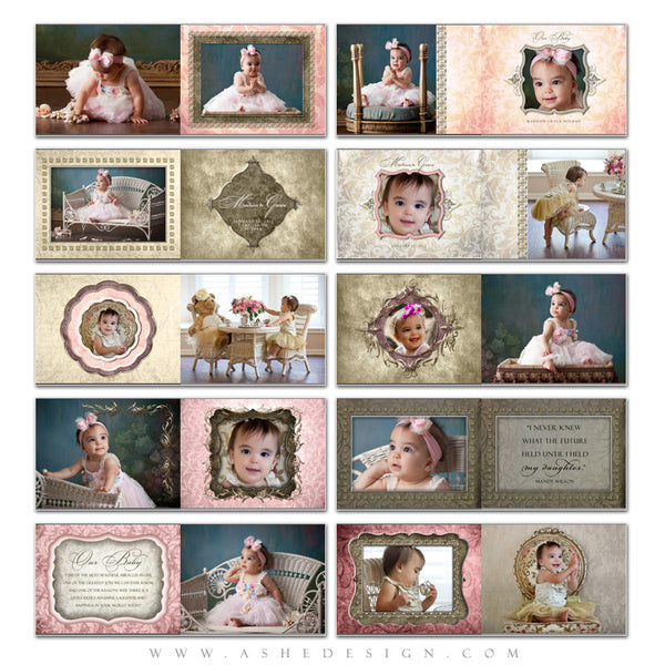 Baby Girl Photo Book Template (5x7) - Madison Grace